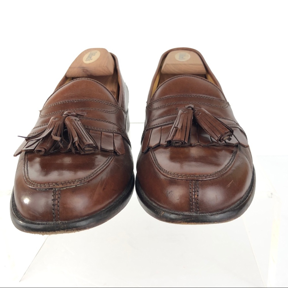 Bass Weejun Burgundy Leather Kiltie Tassel Loafers